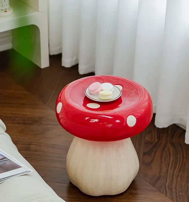 Cute Mushroom Coffee Tables,Resin Furniture Storage,Circular Corner Table,Nordic Living Room,Sofa Side Table,Ornament Customized