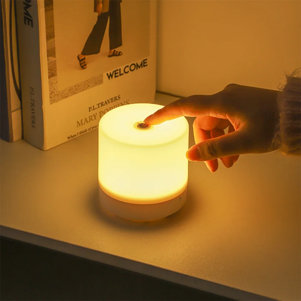 Touch Bedside Lamp Small USB Charging Night Light 3 Modes Dimming Table Lamp Bedroom Eye Protection For Kids Gift LED Book Lamp - Image 2