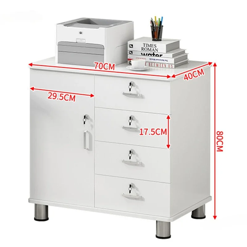 Modern Wooden Cabinet for Archives Removable Filing Cabinets with Drawer Personalized Minimalist File Cabinets for Living Room