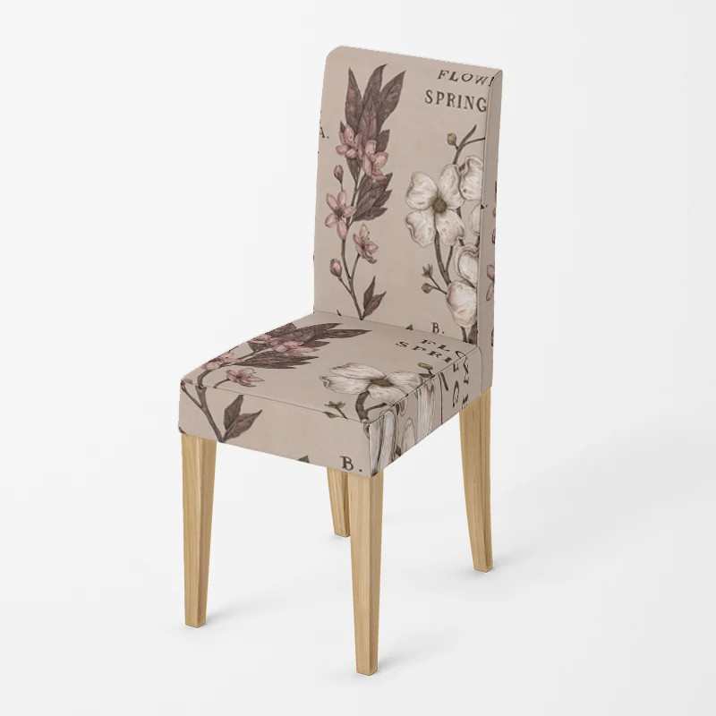 Home chair Covers kitchen adjustable dining elastic fabric chairs cover wedding Desk stretch back restaurant decro retro leaf - Image 5