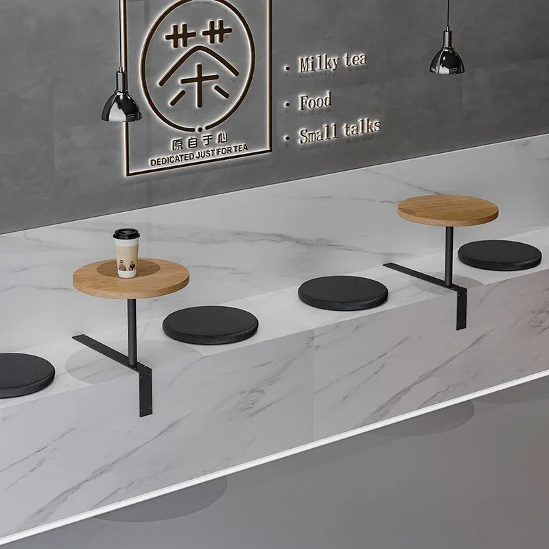 Simple And Light Luxury Province Space Wall Hanging Table Milk Tea Shop Cafe Table Dining Nordic Round Dinning Table Furniture