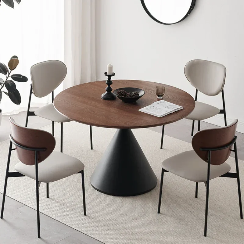 Cafe Dining Table Round Reception Kitchen Tables Elegant Service Extendable Multifunction Home Furniture Mesa Comedor Dinner - Image 3