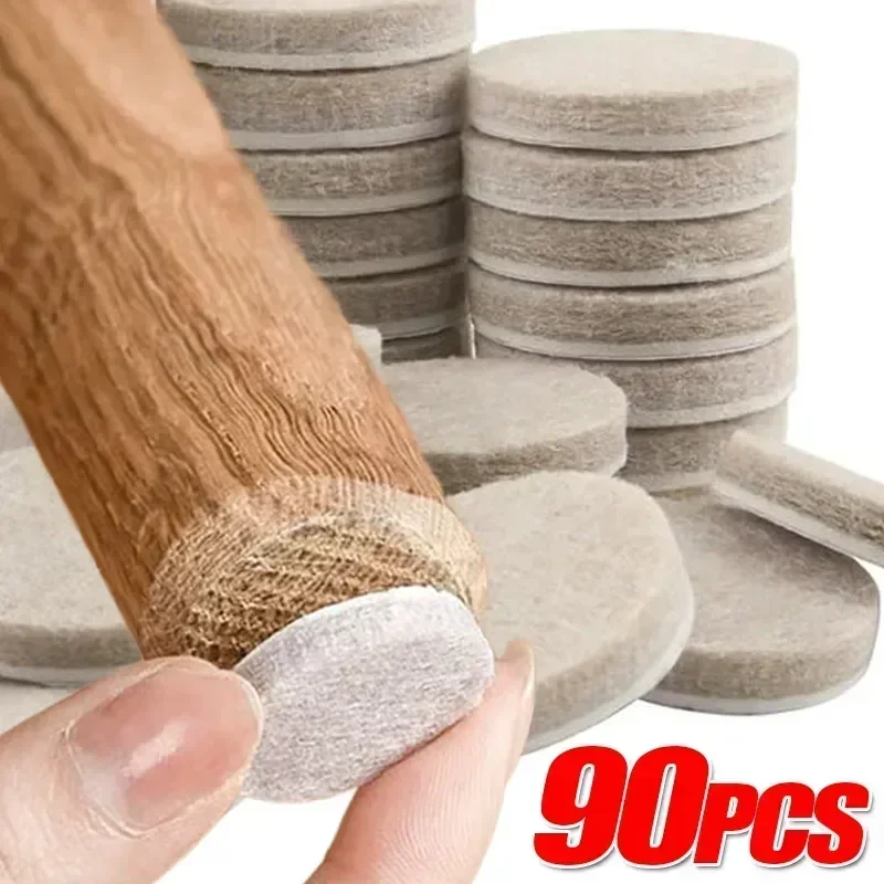 90/36/18Pcs Felt Pad Sticker Self Adhesive Desk Chair Sofa Legs Pads Square Round Bottom Furniture Table Legs Anti Scratch Cover - Image 2
