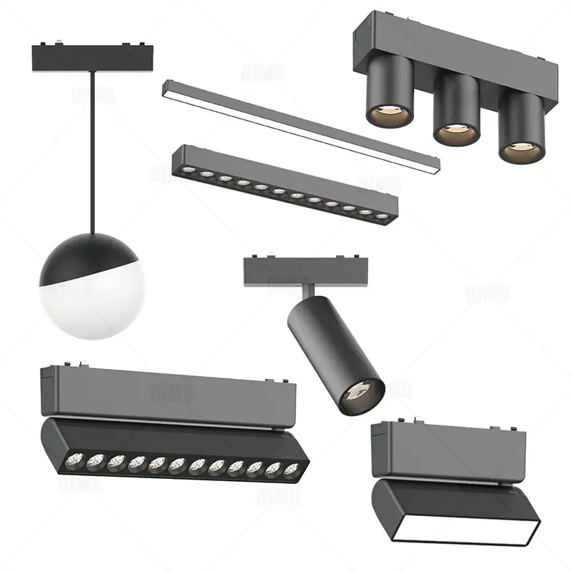 48v Magnet 6mm Ultra Thin Led Ceiling Lights Surface Mounted Magnetic Track Lights System Led Ceiling Lamp Rail Light Spotlight - Image 4