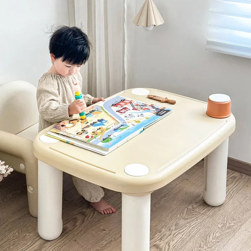 Children Study Desk Table Plastic Kids Set School Furniture Room Desks Girl Kindergarten Classroom Baby Chair Supplies Child - Image 3