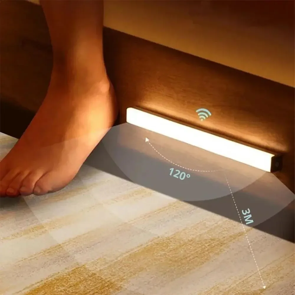 Night Lights Wireless LED Motion Sensor Lamp USB Rechargeable Magnetic For Wardrobe Room Closet Kitchen Aisle Tube Detector Bulb - Image 3