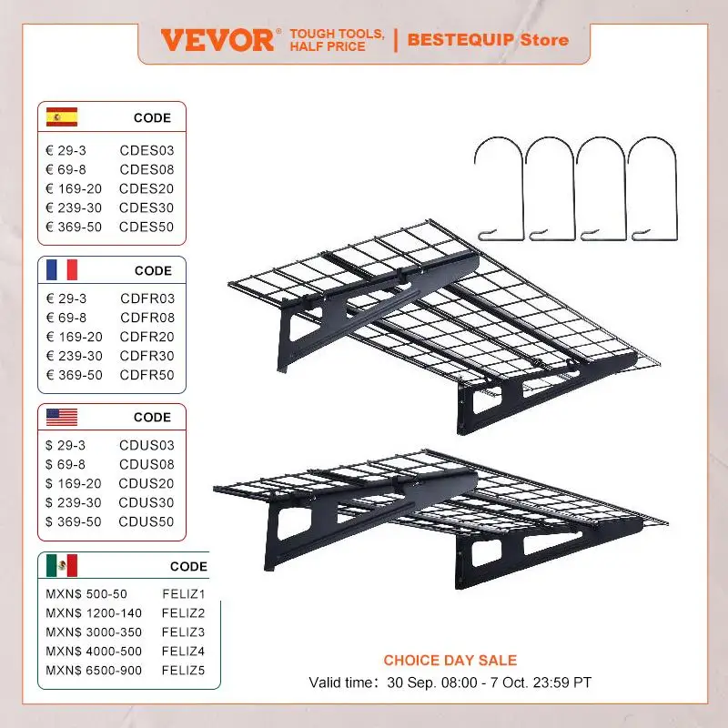VEVOR 2 Layers Hand Power Tool Organizer Rack Garage Storage Shelving Wall Mounted Workshop Mobile Tool Shelf Heavy Duty Holder