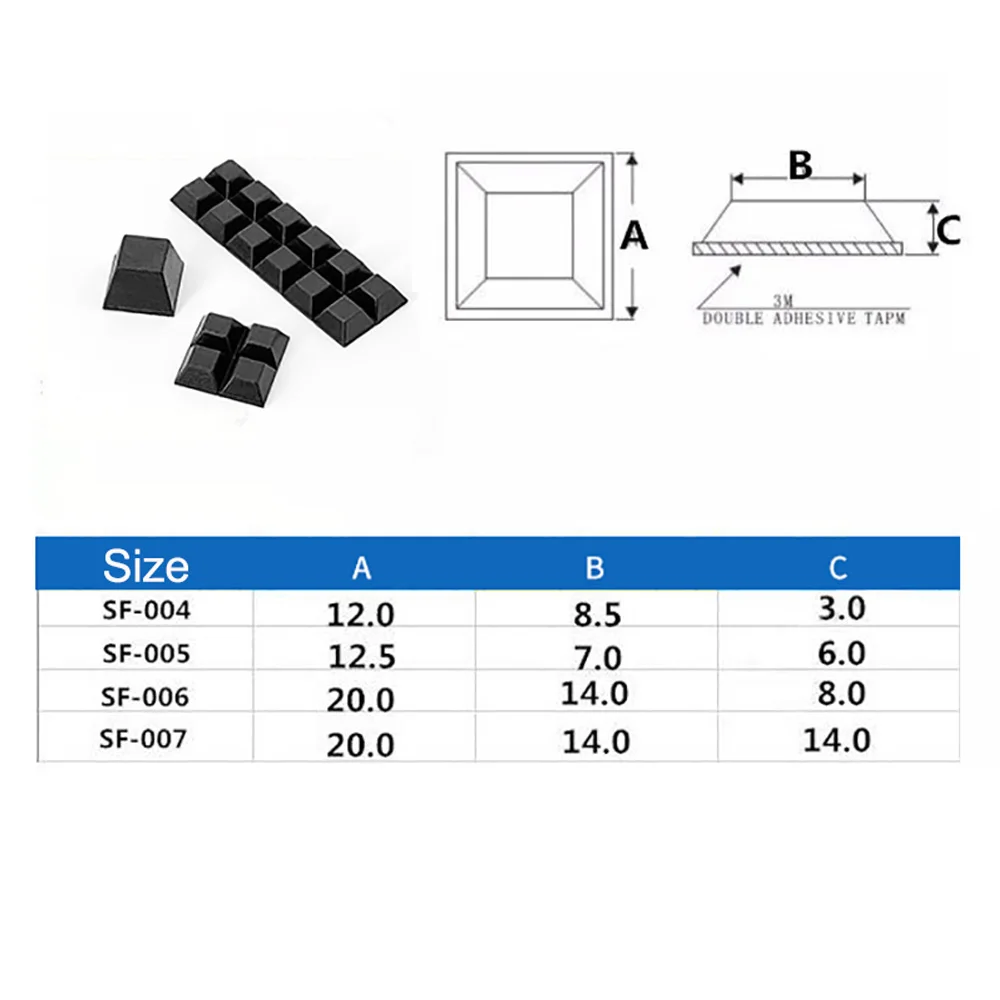 10/20pcs Furniture Self-Adhesive Non-Slip Silicone Rubber Feet Pad 3M Chair Table Leg Pad Floor Protector Damper DIY Accessories - Image 3