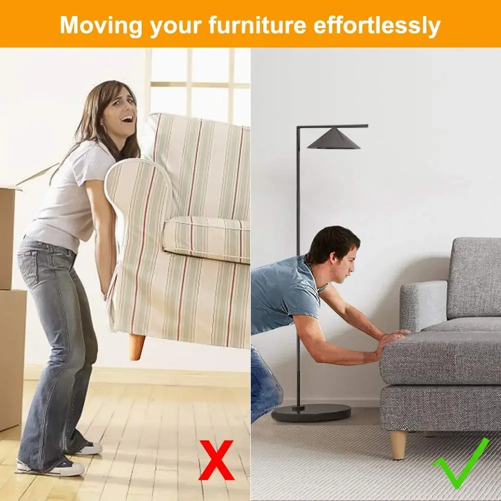 8pcs Furniture Sliders Pads Reusable Furniture Glides with Screws Table Chair Leg Mat Floor Protector for Carpet Tile Hardwood - Image 5