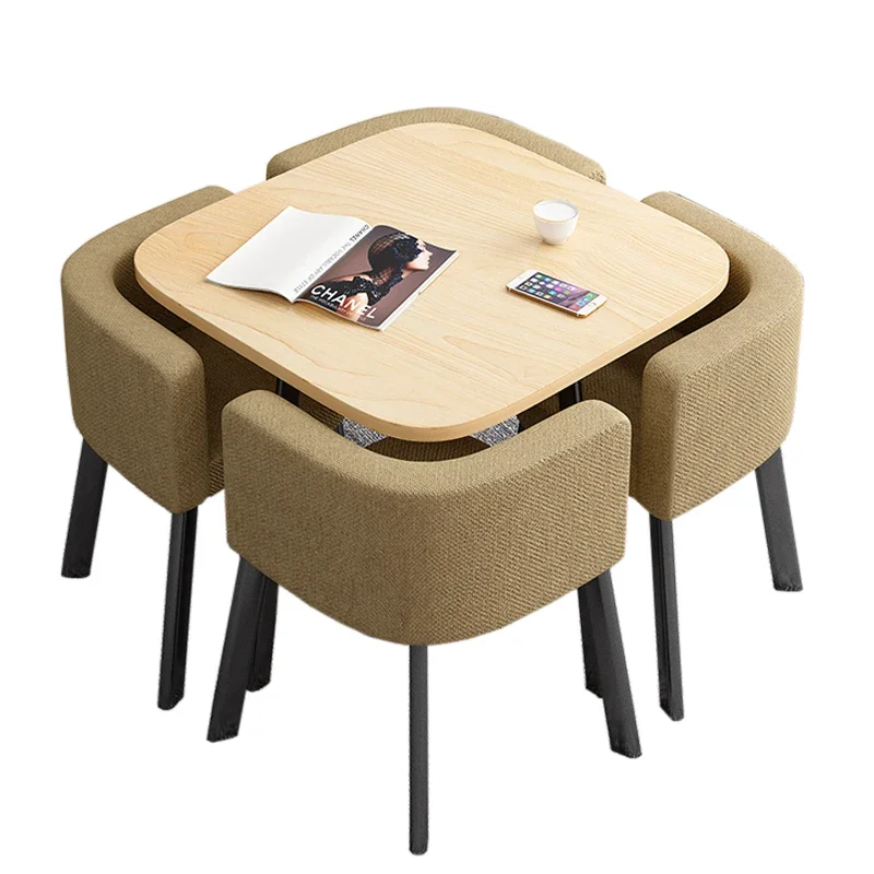 Set 4 Chairs Kitchen Tables Mobile Round Center Free Shipping Poker Table Luxury Gaming Mesas De Jantar Home Furniture HDCZ - Image 6