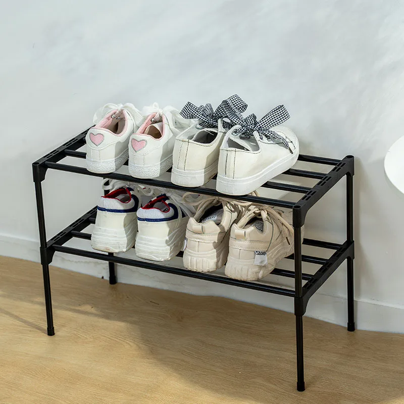 2 Layers Household Dustproof Shoe Cabinet Thickened Durable Living Room Slippers Boots Shoes Storage Rack Simple Assembly - Image 5