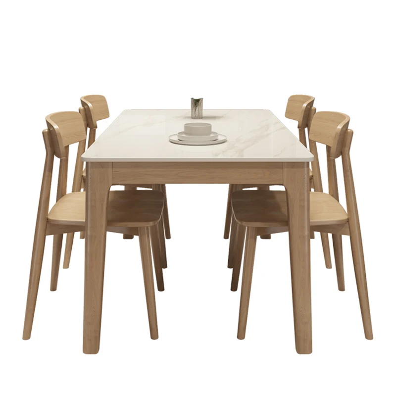 Coffee 6 Chairs Dining End Table Nordic Dinner Cuisine Dressing Dining Table Slate Restaurant Mesa Comedor Furniture OK50CZ - Image 6