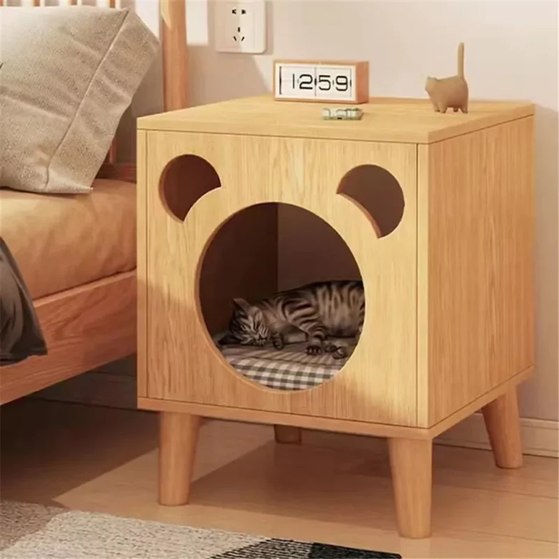 Creative Cat Nest Nightstand Cat House Bed Side Table for Bedroom Furniture