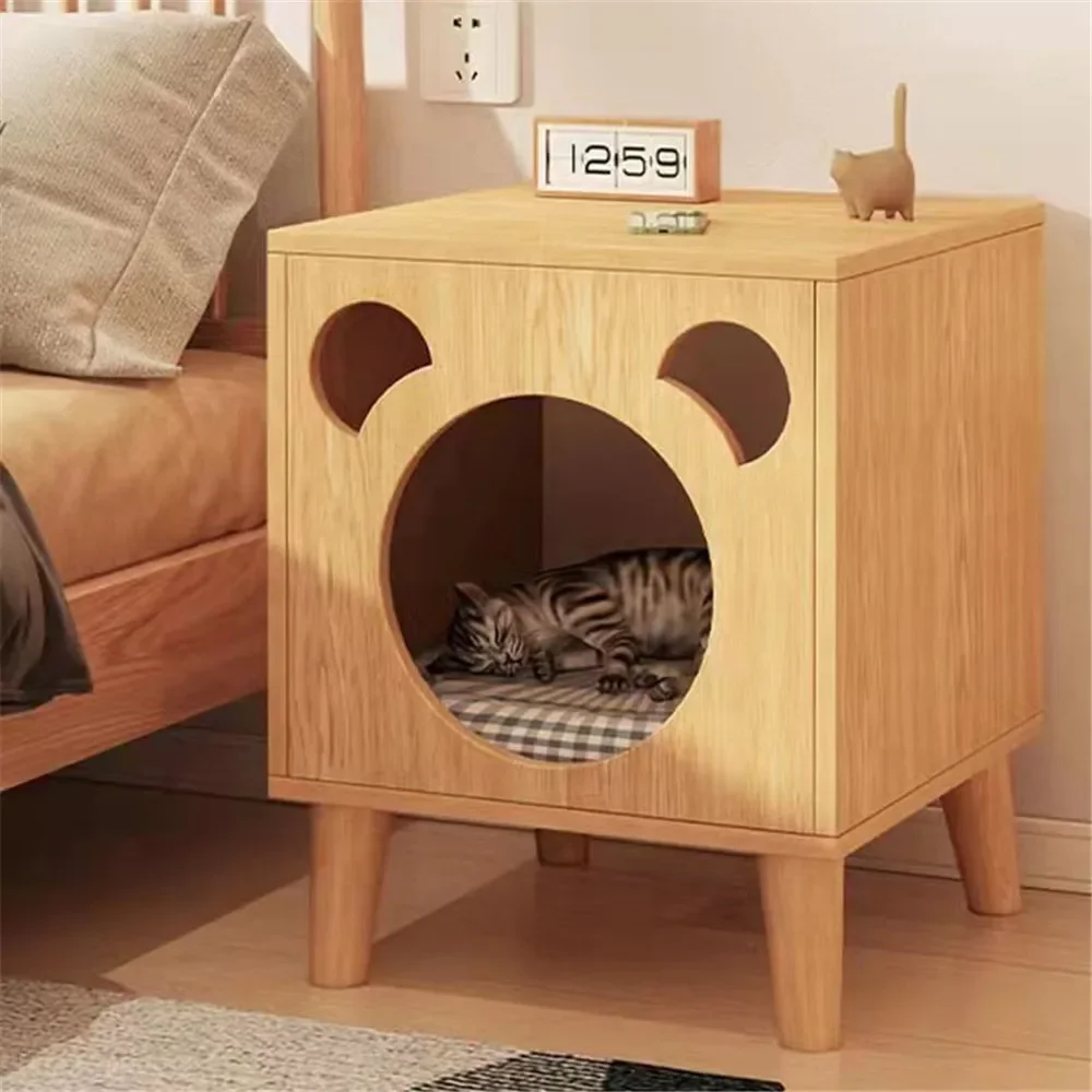 Creative Cat Nest Nightstand Cat House Bed Side Table for Bedroom Furniture