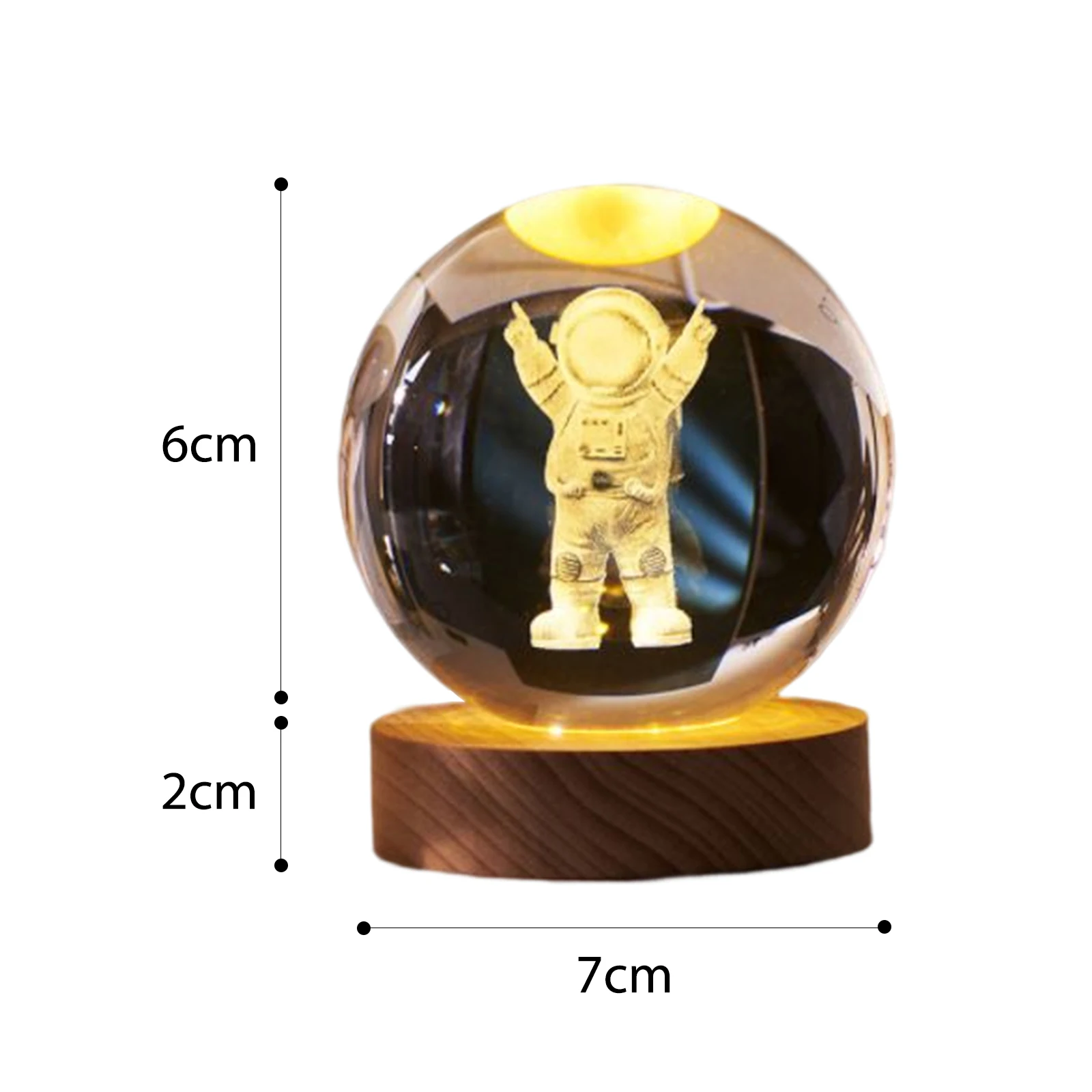 Crystal Ball Solar System Night Lamp Lighting Ornaments 3D Planetary Lamp Handicraft Holiday Gift Home Decor for Office Study - Image 6