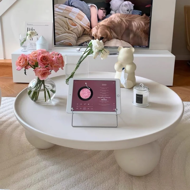 White Accent Table Hospitality Tables Dining Hall Coffee Desk Nordic Furniture Modern Low Stoliki Kawowe Design Home Luxury Tv