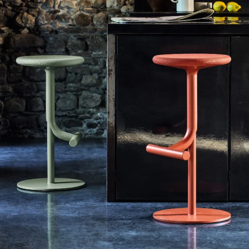 Quality Nordic Light Luxury Lifting Bar Chair American Ins Web Celebrity Milk Tea Shop High Chair Home Front Desk Round Stool - Image 2