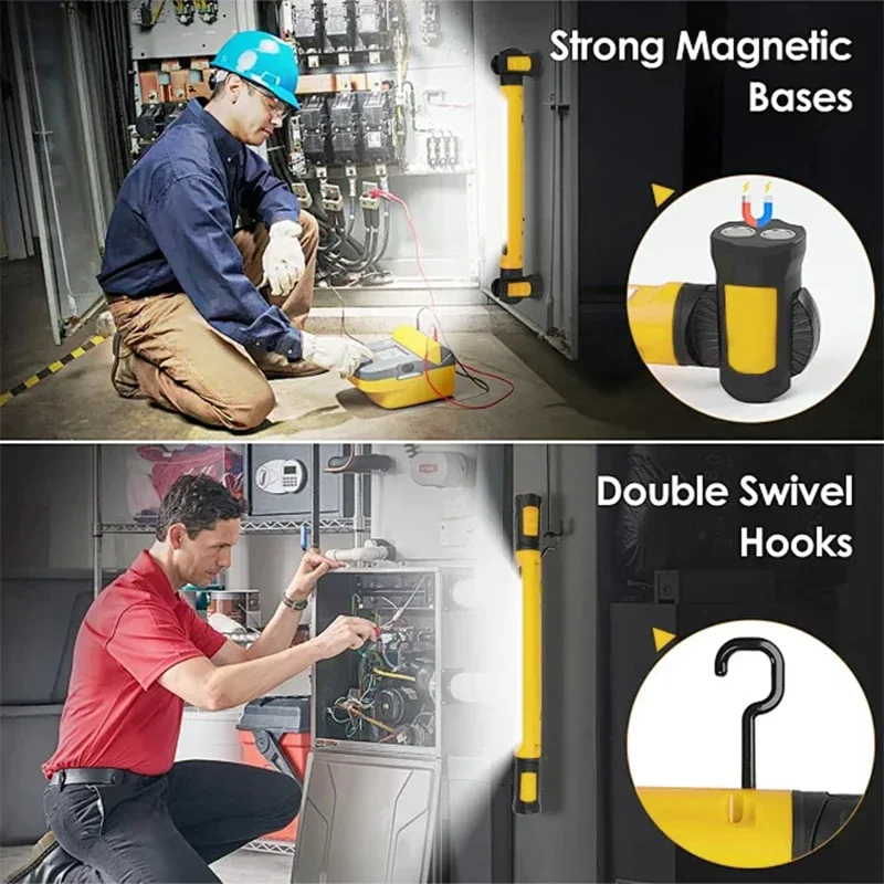 Super Bright Magnetic Work Light Built-in 4400mAh Rechargeable Battery Underhood Work Lamp Bar For Car Repair Outdoor lighting - Image 4
