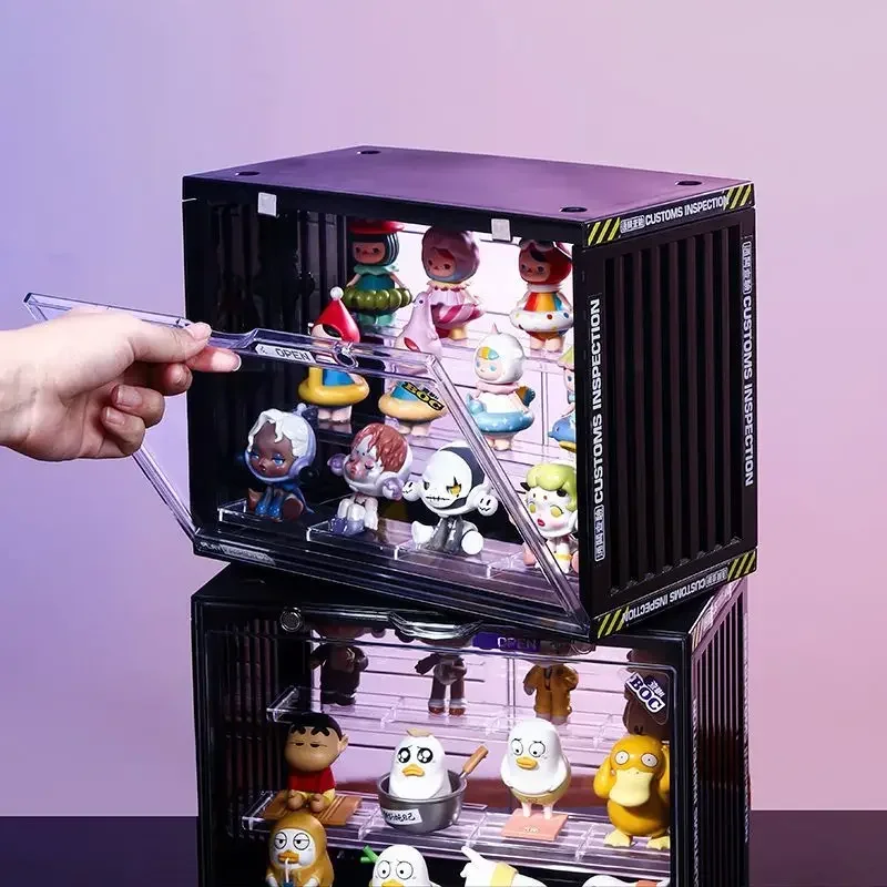 Figures Blind Box Storage Display Stand Dust-proof Container Transparent Acrylic Storage Doll Model Cabinet Upgrade - Image 2