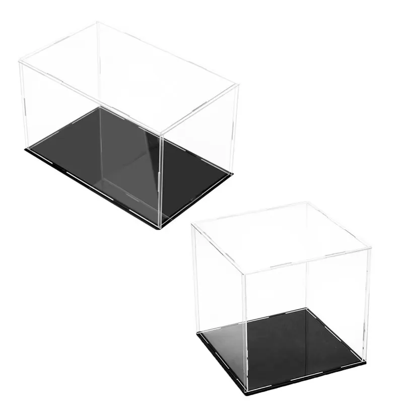 Clear Acrylic Display Case Dustproof Collectibles Assemble Showcase Toy Car Mini Figures Model Storage Organizer Blind Box