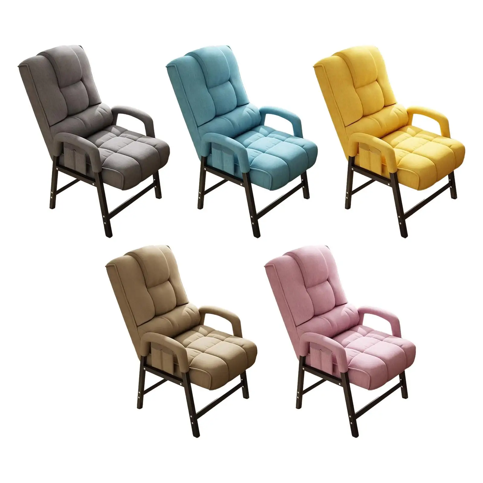 Ergonomic Reclining Chair Padded Cushion Seat High Back Metal Frame Dormitory Thickened Neck Support For Gaming Reading Chair - Image 6