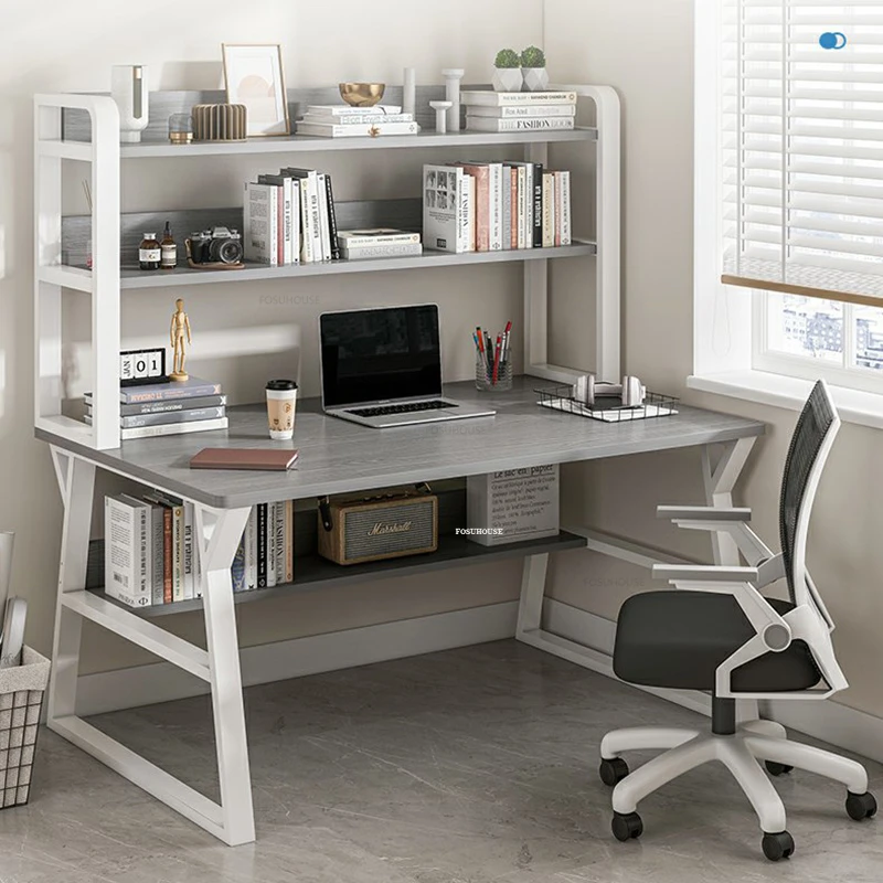 Modern Desktop Computer Desks Bookshelf Integrated Home Study Office Desk with Drawer Student Gaming tables Office Furniture GM - Image 2