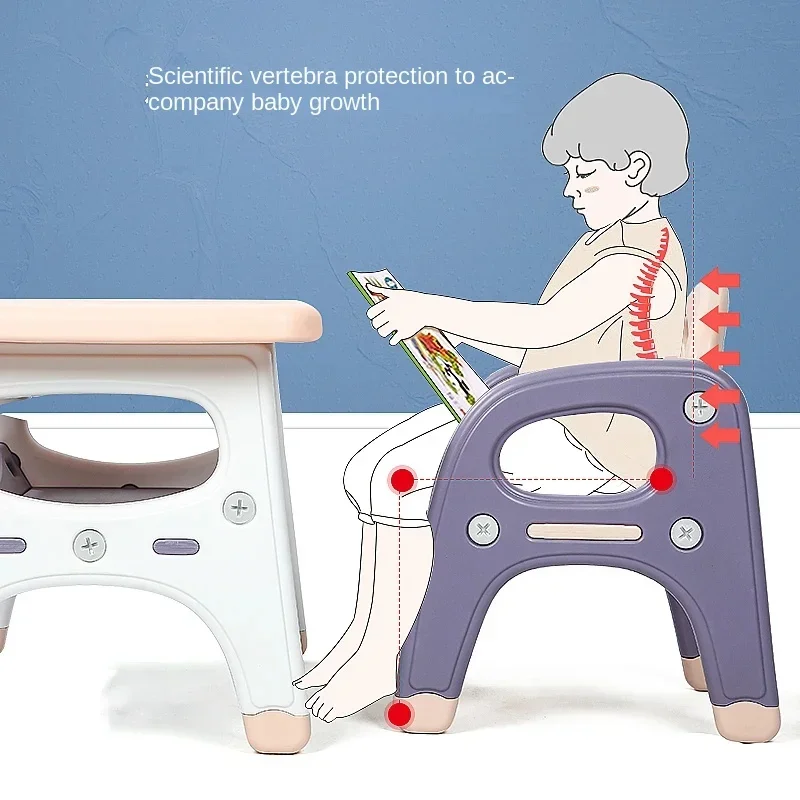 Learning Table and Chair Set for Kids Small Kindergarten Desk Baby Writing Table Household Plastic Play and Study Desk - Image 5