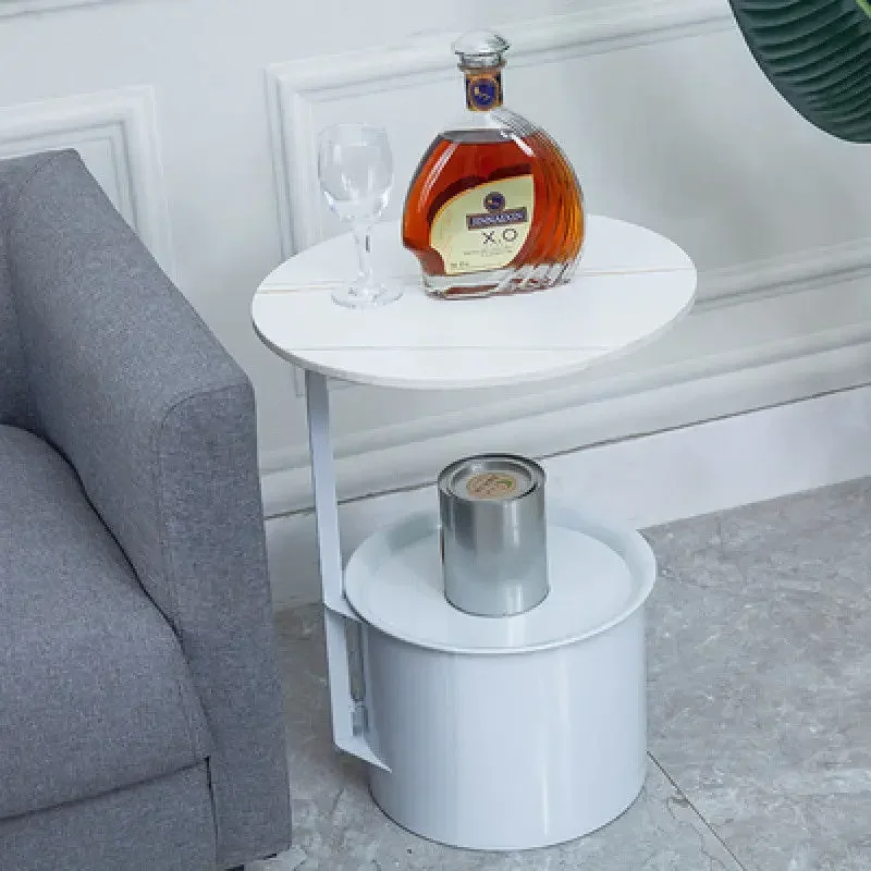 Modern New Multi-functional Double-layer Simple Sofa Corner Table Coffee Table Light Luxury Storage Bedside Rack Side Table - Image 3