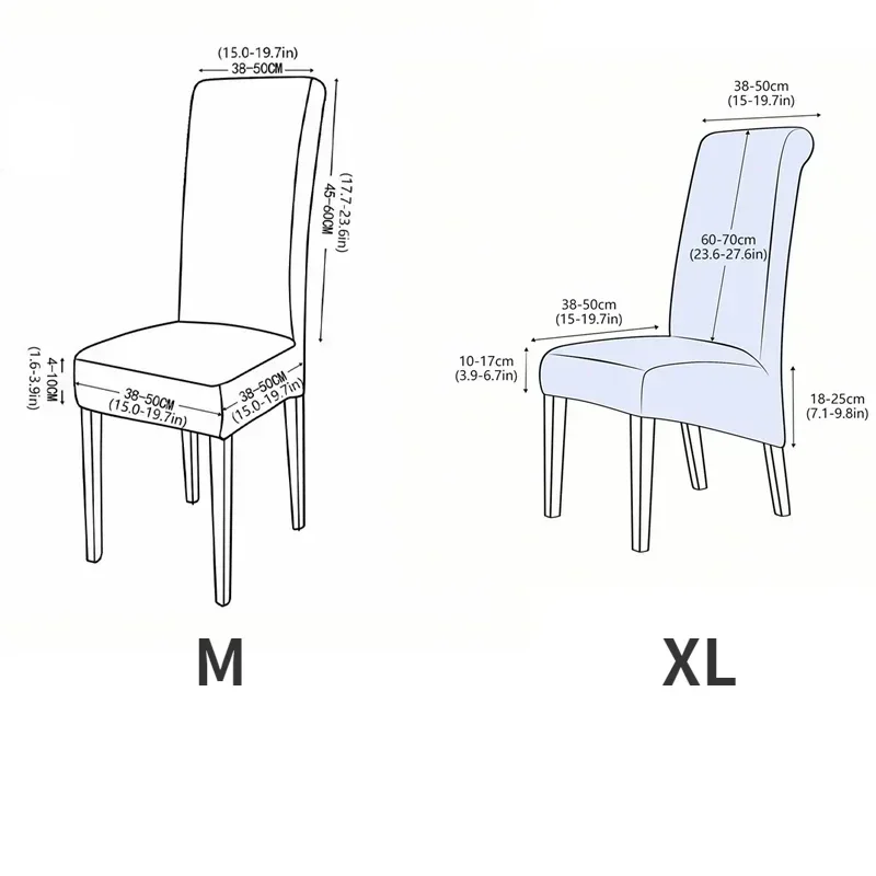 Commercial Plus Size Waterproof Dining Romm Chair Cover High Back Kitchen Desk Chair Case Adjustable Seat Cover for Banquet Home - Image 2