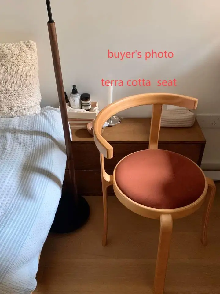 Magnus Denmark Olesen Nordic 8000 Series Red Beech Plywood Solid Wood Dining Stackable Vintage Curved Backrest Chair - Image 4
