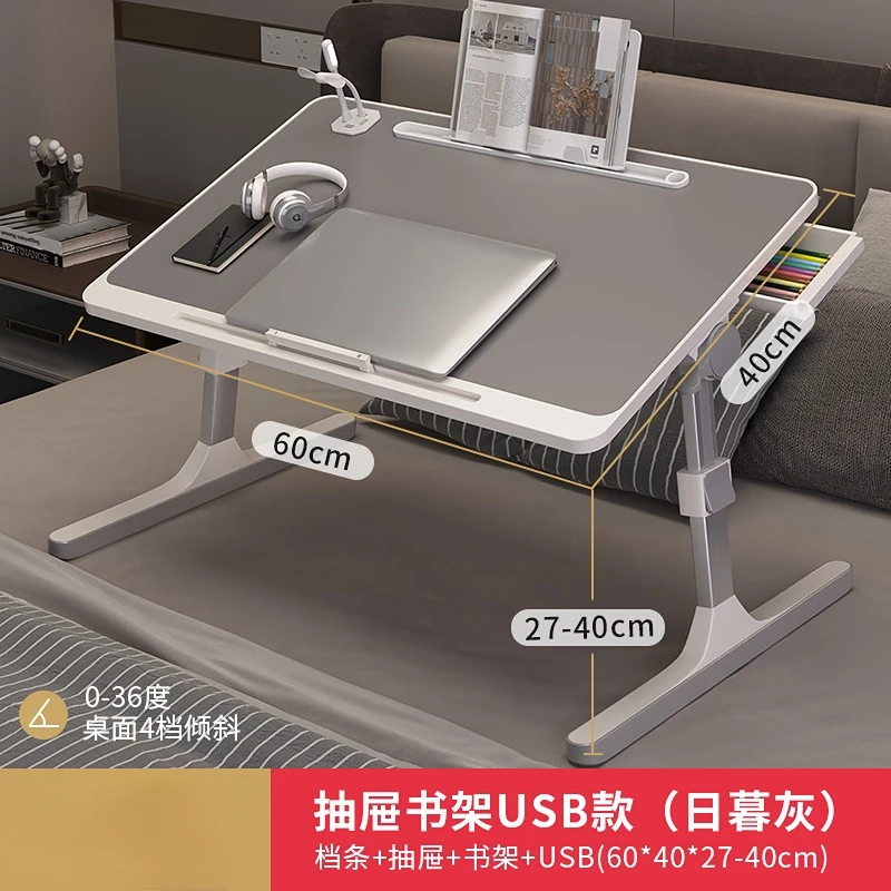 Home Folding Laptop Desk for Bed & Sofa Laptop Bed Tray Table Desk Portable Lap Desk for Study Reading Bed Top Tray Table - Image 4