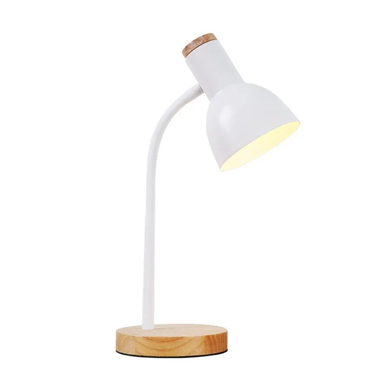 Creative Wooden Art Iron LED Folding Nordic Desk Lamp Eye Protection Reading Table Lamp Living Room Bedroom Home Decor - Image 6