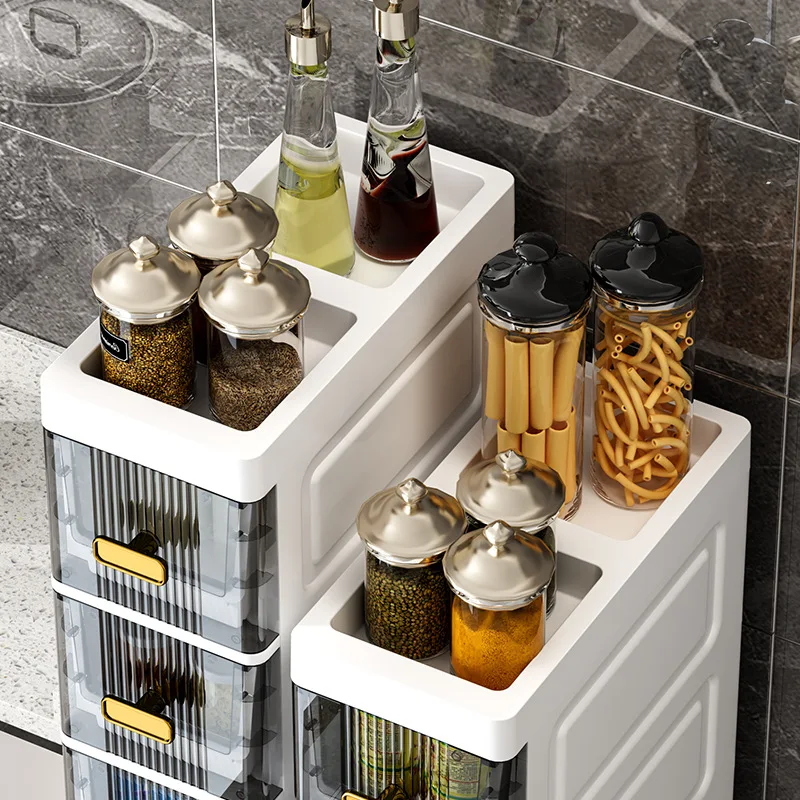 Bathroom Crack Cabinet Storage Shelf Narrow Slit Storage Cabinet Toilet Storage Cabinet Floor Organizer Home Organizer Drawer - Image 4