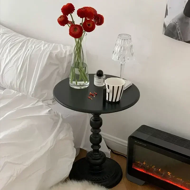 American Style Coffee Table Living Room Sofa Side Retro Iron Small Round Table Bedside Balcony Corner Desk Decor Furniture - Image 2