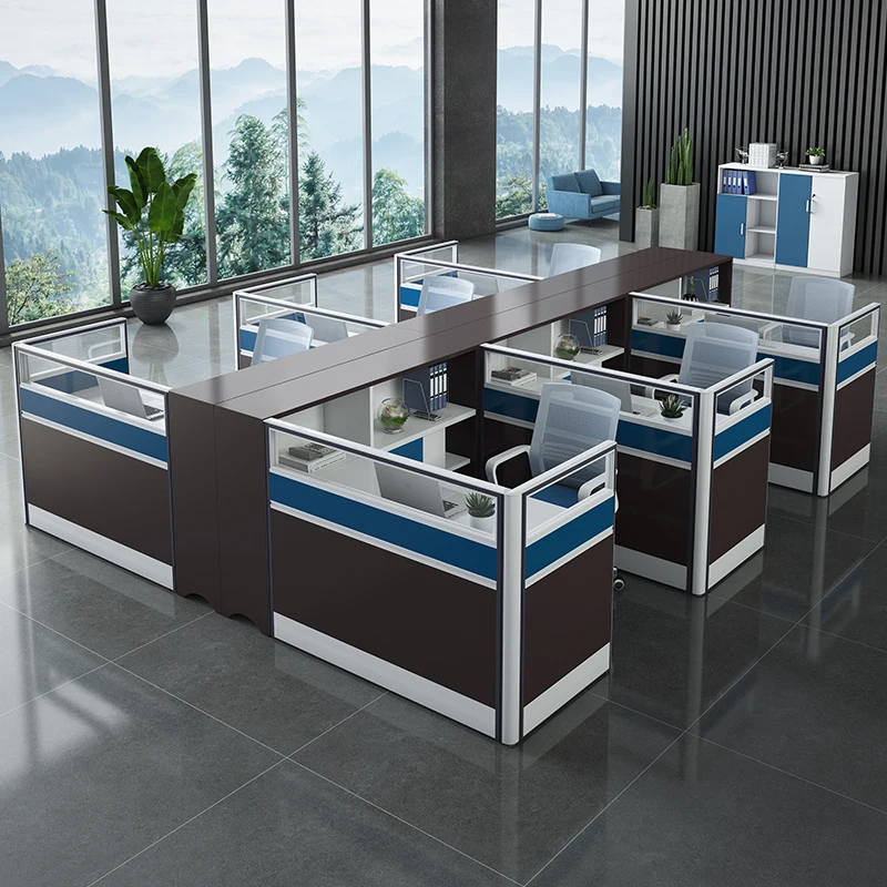 Staff office desk 4-person office screen desk partition computer office desk and chair combination staff desk multi-person - Image 2