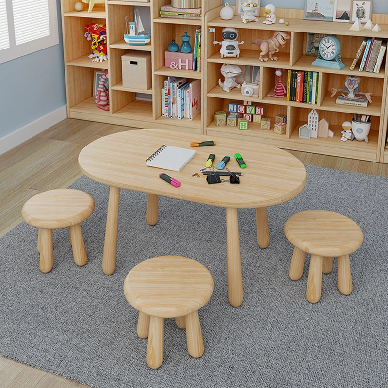 Small Desk School Furniture Children Chair Tables Classroom Table Kids Study Set Child Room Elementary Children's Childrens - Image 5