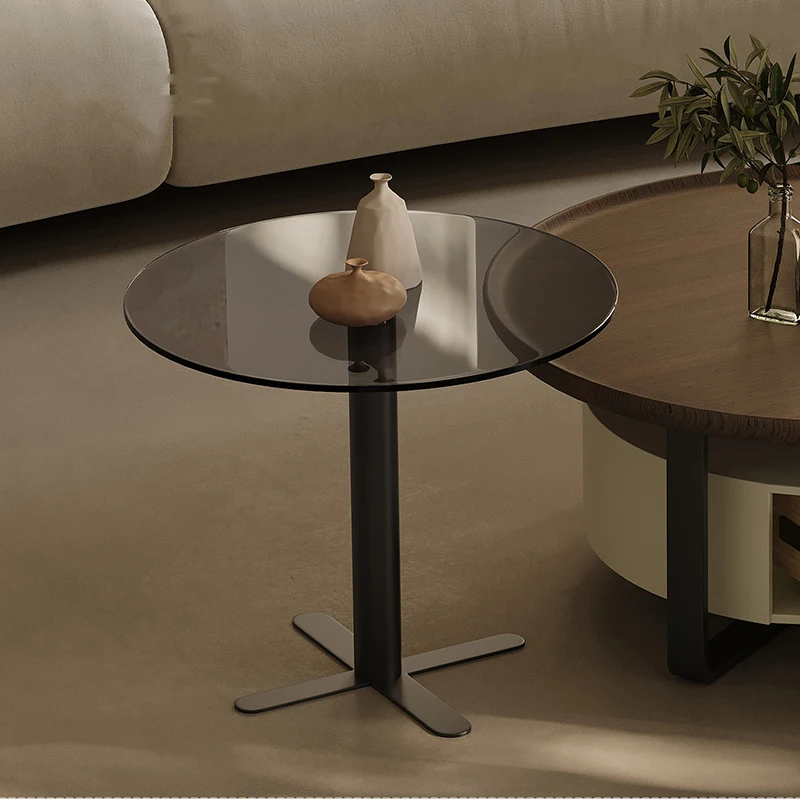 Cute Minimalist Round Coffee Table Accent Tea Luxury Console Coffee Table Bed Wooden Modern Meuble Salon Living Room Furniture - Image 3