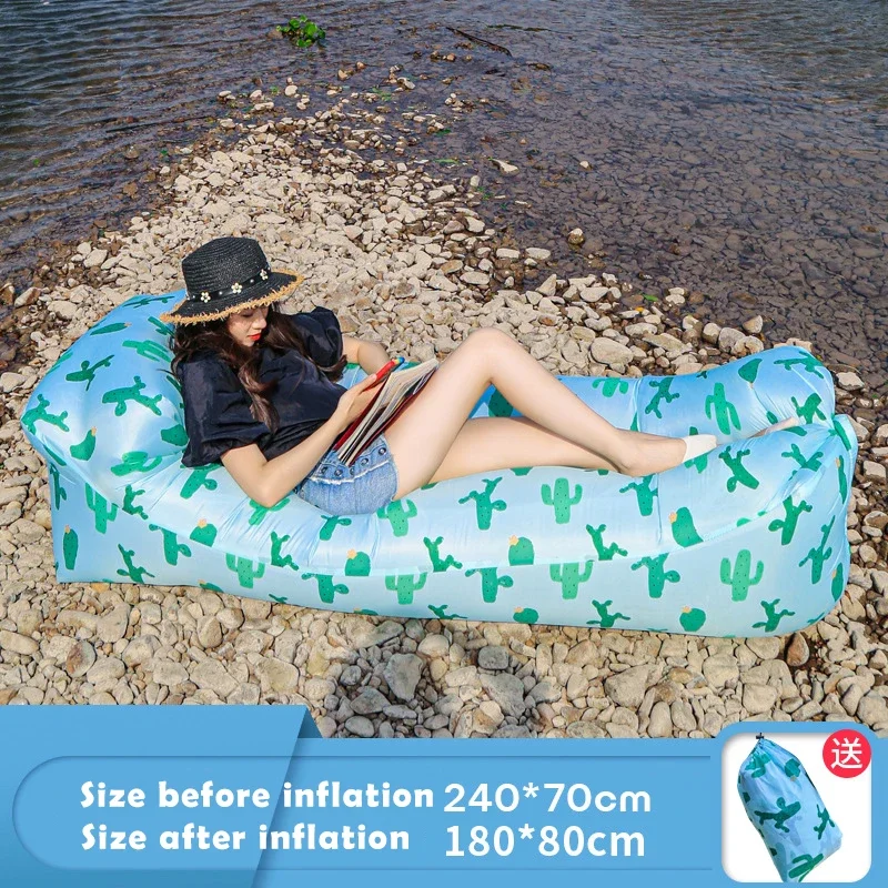 Trend Outdoor Products Fast Infaltable Air Sofa Bed Good Quality Sleeping Bag Inflatable Air Bag Lazy bag Beach Sofa 240*70cm - Image 2
