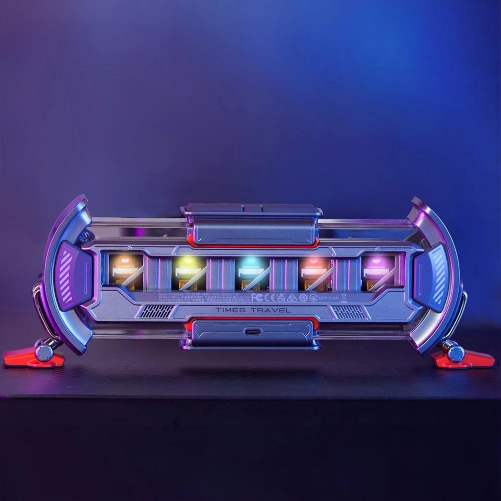 Times Gate Cyberpunk RGB Gaming Desk Accessories - IPS Monitor Pixel DIY for PC Game Setups Decor for Gaming Rooms Desks - Image 2