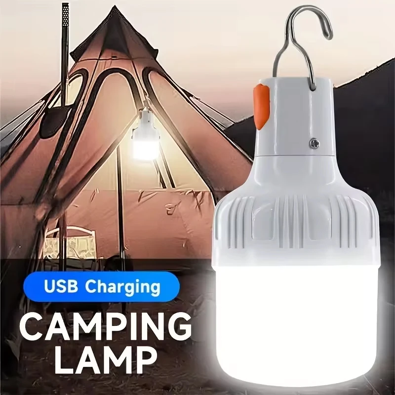 USB Rechargeable LED Emergency Lantern 30W 60W 100W 3 Mode Outdoor Lighting Durable Portable LED Lamp Bulbs for Camping Fishing