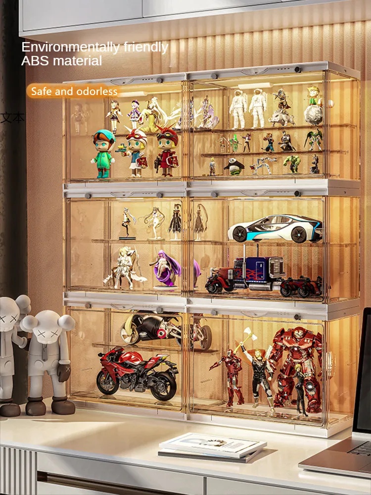 Storage Display Cabinet Transparent Acrylic Hand Office Blind Box Wooden Cabinet Children's Toys Display Ark Office Box - Image 4