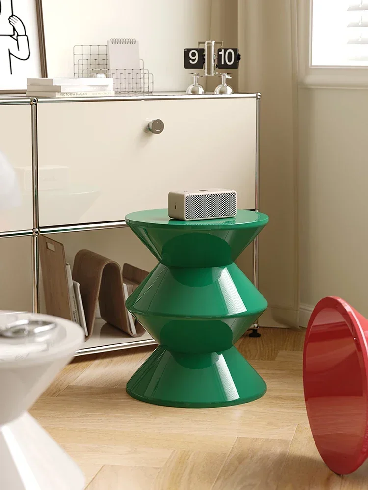 Round Coffee Table Plastic Nordic Home Furniture Living Room Sofa Side Tables Hallway Shoes Stool Balcony Small Desk Nightstands - Image 4