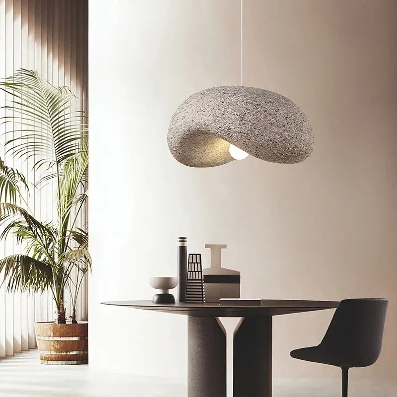 Wabi sabi pendant light Nordic Minimalist Cream Style Led white hanging lamp Living Dining Room Home Decor coffee tables light - Image 5