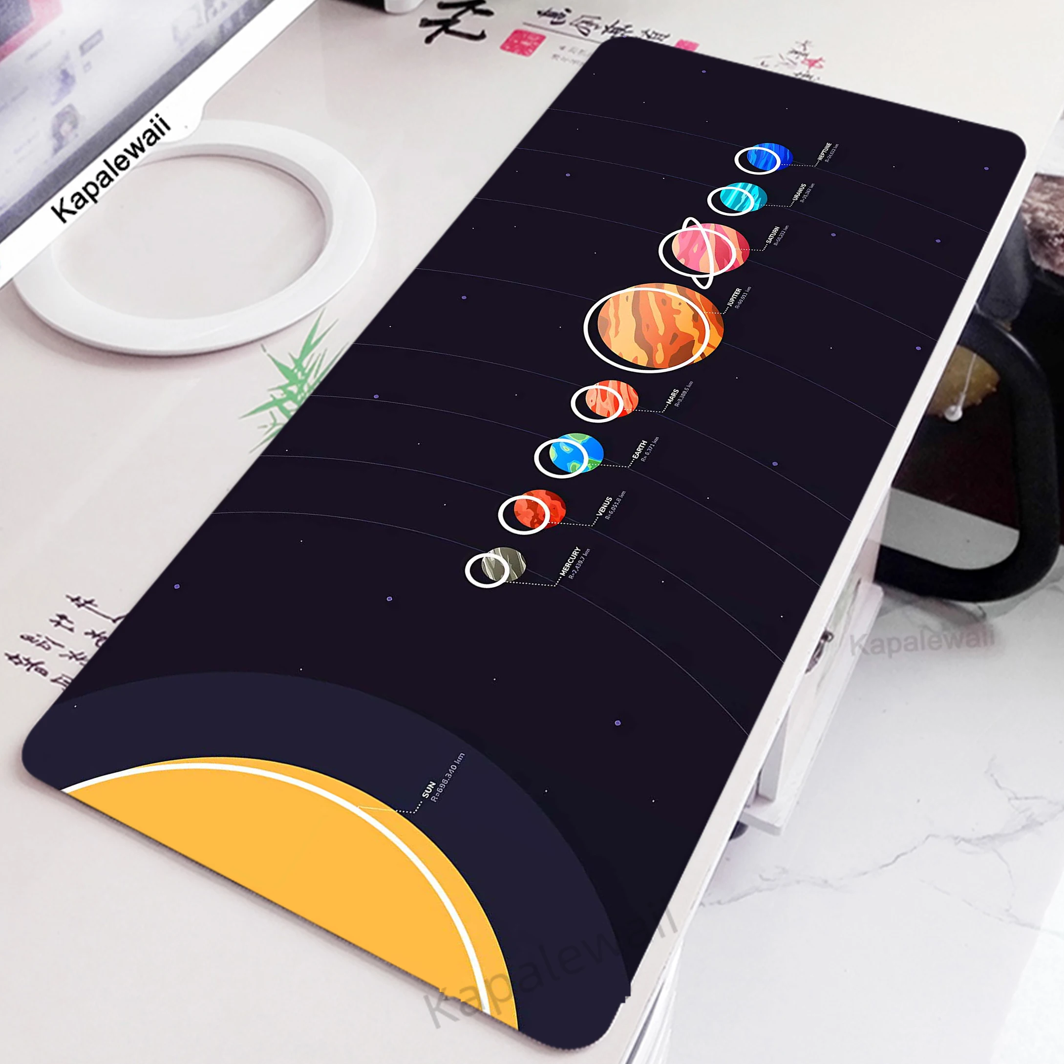 Solar System Hd Print Mouse Mats Gaming Desk Mat XXL Mousepad Rubber Keyboard Pads Gaming Setup Accessories Mouse Mat 900x400mm