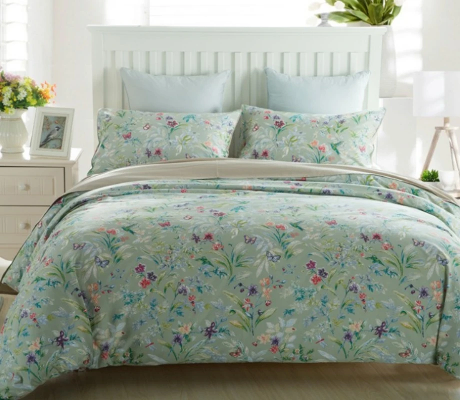 One Duvet Cover 600 TC 100% Egyptian Cotton AB Printed And Solid Colors Queen Size 230 x 250 Cm 1 Piece Customize - Image 5