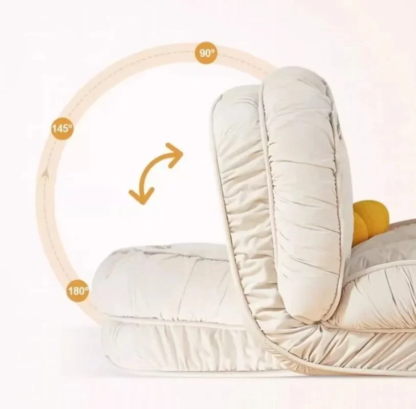 Morden Fabric Living Room Sofa Folding Sofa Bed 1-person Removable Tatami Chair Washable Multifunction Adjustable Home Furniture - Image 3