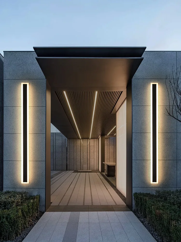 Outdoor wall lamp IP65 waterproof corridor staircase lamp LED long wall lamp outdoor balcony lamp entrance villa garden light - Image 3