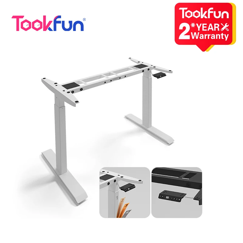 Tookfun Electric Intelligent Lift Desk Stand Standing Desk Study Table Single/Double Motor Lift Table Leg ≤45dB