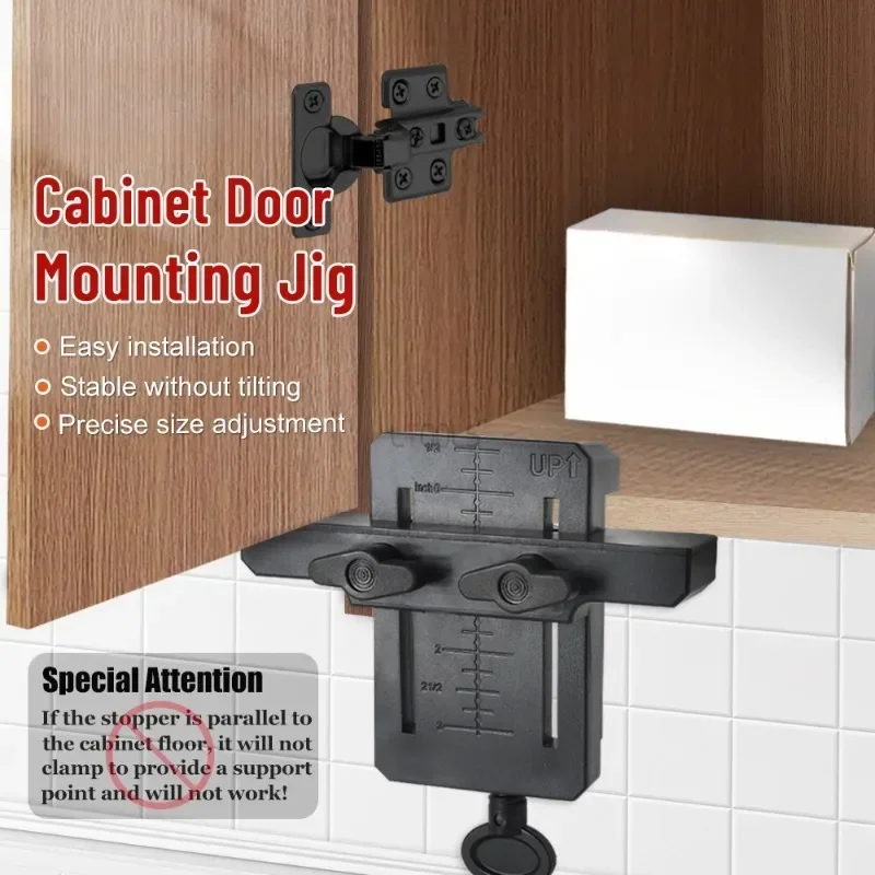 Cabinet Door Mounting Jig Cabinets Frame Install Clamp Household Hidden Door Mounting Support Arm Mini ABS Plastic Bracket Tools - Image 2