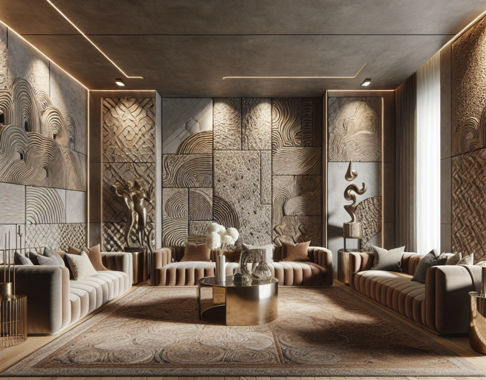 Tactile Topography: 3D Textured Surfaces in High-End Interiors